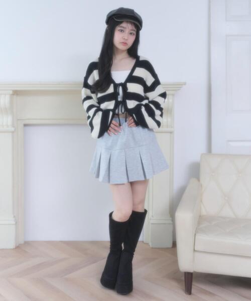 WEGO（ウィゴー）の「WEGO/【26年春新作】リボンカーディガン（カーディガン/ボレロ・レディース・ブラック系その他5/オフホワイト・FREE）」の15枚目の写真