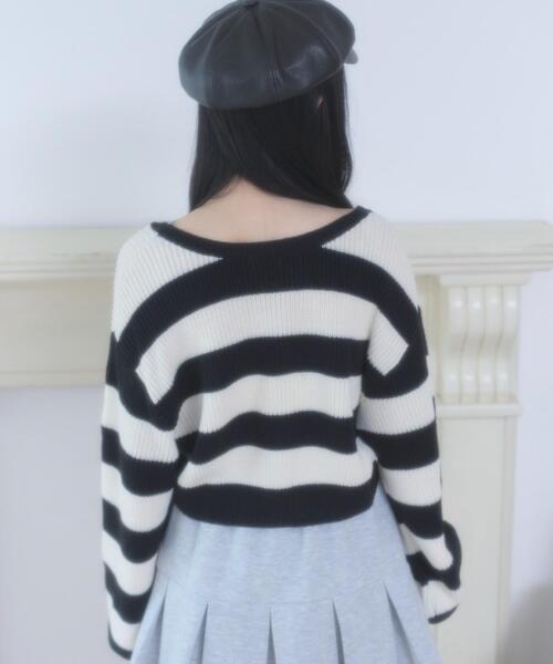 WEGO（ウィゴー）の「WEGO/【26年春新作】リボンカーディガン（カーディガン/ボレロ・レディース・ブラック系その他5/オフホワイト・FREE）」の5枚目の写真