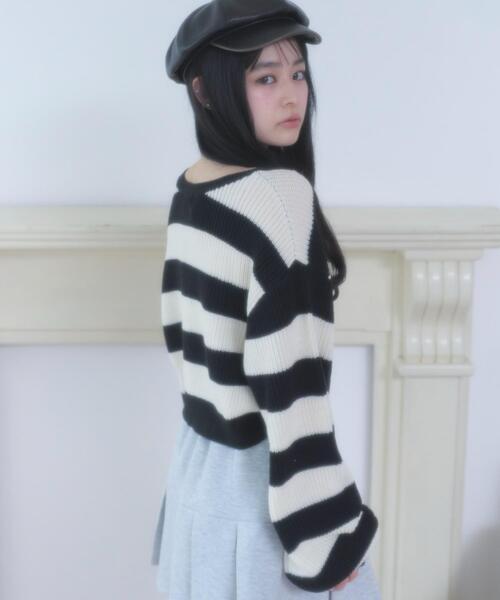 WEGO（ウィゴー）の「WEGO/【26年春新作】リボンカーディガン（カーディガン/ボレロ・レディース・ブラック系その他5/オフホワイト・FREE）」の6枚目の写真