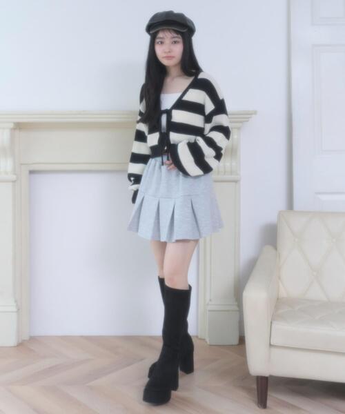 WEGO（ウィゴー）の「WEGO/【26年春新作】リボンカーディガン（カーディガン/ボレロ・レディース・ブラック系その他5/オフホワイト・FREE）」の7枚目の写真