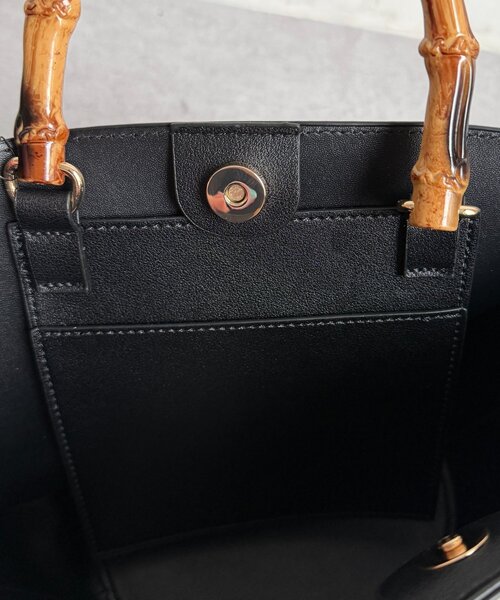 Chez toi（シェトワ）の「バンブーライク2WAYショルダー（トートバッグ・レディース・ライトグレー/ブラウン/ブラック・FREE）」の7枚目の写真