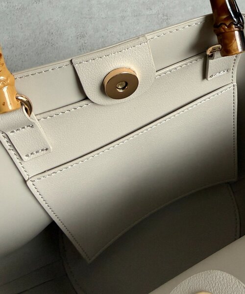 Chez toi（シェトワ）の「バンブーライク2WAYショルダー（トートバッグ・レディース・ライトグレー/ブラウン/ブラック・FREE）」の16枚目の写真