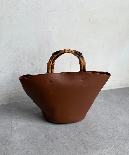 Chez toi（シェトワ）の「バンブーライク2WAYショルダー（トートバッグ・レディース・ライトグレー/ブラウン/ブラック・FREE）」の20枚目の写真