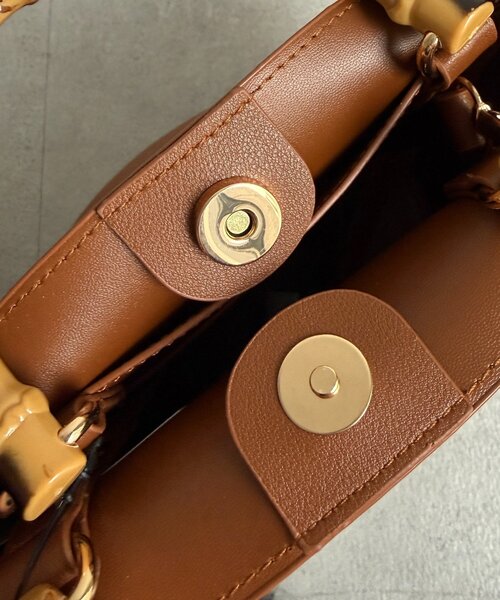 Chez toi（シェトワ）の「バンブーライク2WAYショルダー（トートバッグ・レディース・ライトグレー/ブラウン/ブラック・FREE）」の22枚目の写真