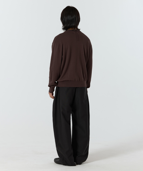 JUAN HOMME(ジュアンオム)の「リファインドVネックニット(ブラウン)(ニット/セーター・メンズ・その他・LARGE/MEDIUM)」の3枚目の写真