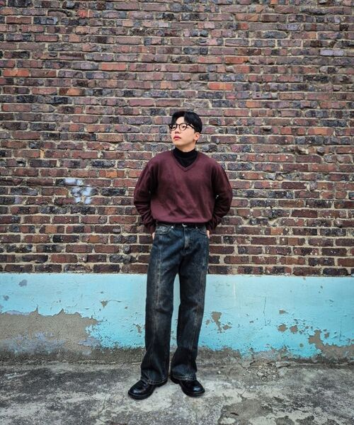 JUAN HOMME(ジュアンオム)の「リファインドVネックニット(ブラウン)(ニット/セーター・メンズ・その他・LARGE/MEDIUM)」の17枚目の写真