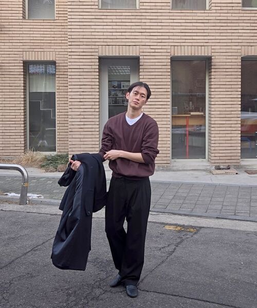 JUAN HOMME(ジュアンオム)の「リファインドVネックニット(ブラウン)(ニット/セーター・メンズ・その他・LARGE/MEDIUM)」の21枚目の写真