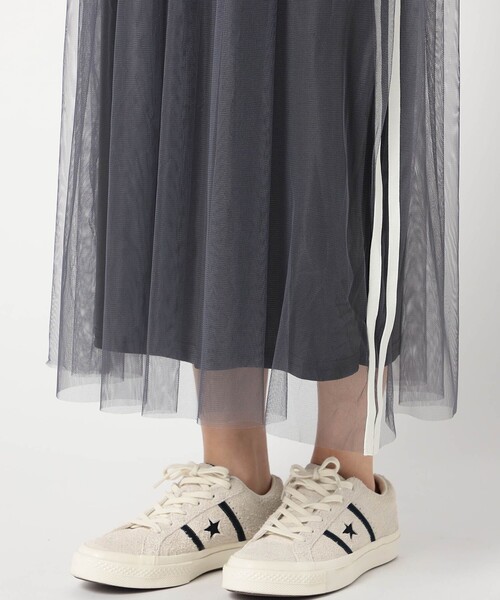 Grand PARK（グランドパーク）の「サイドライン　チュールスカート（スカート・レディース・チャコールグレー/ブラック/ホワイト・FREE）」の11枚目の写真