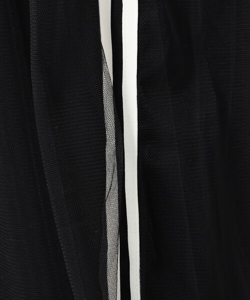 Grand PARK（グランドパーク）の「サイドライン　チュールスカート（スカート・レディース・チャコールグレー/ブラック/ホワイト・FREE）」の14枚目の写真