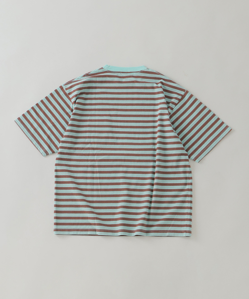 JOURNAL STANDARD J.S HOMESTEAD（ジャーナルスタンダードホームステッド）の「BRENT / ブレント 別注 ボーダー ポケット Tシャツ 2（Tシャツ/カットソー・メンズ・ライトグリーン/ブルー系その他/ベージュ・LARGE/MEDIUM）」の16枚目の写真