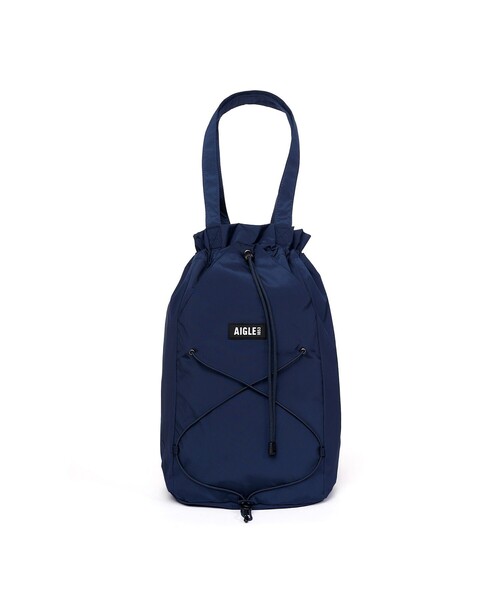 AIGLE(エーグル)の「撥水 ライト&コンパクト 巾着バックパック 15L(バックパック/リュック・レディース・オレンジ/ホワイト/ダークネイビー・FREE)」の2枚目の写真
