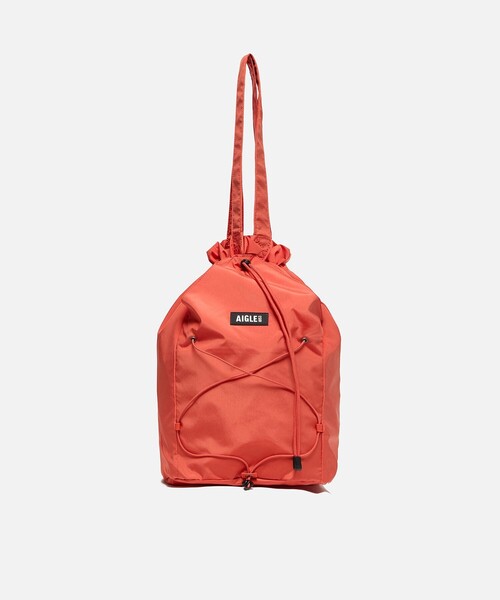 AIGLE(エーグル)の「撥水 ライト&コンパクト 巾着バックパック 15L(バックパック/リュック・レディース・オレンジ/ホワイト/ダークネイビー・FREE)」の21枚目の写真