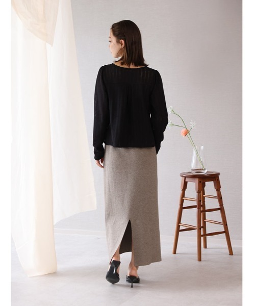 fifth（フィフス）の「スクエアネックフリルティアードトップス（Tシャツ/カットソー・レディース・ブラック/ホワイト・M）」の7枚目の写真