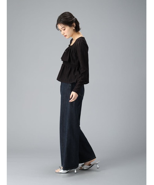 fifth（フィフス）の「スクエアネックフリルティアードトップス（Tシャツ/カットソー・レディース・ブラック/ホワイト・M）」の12枚目の写真