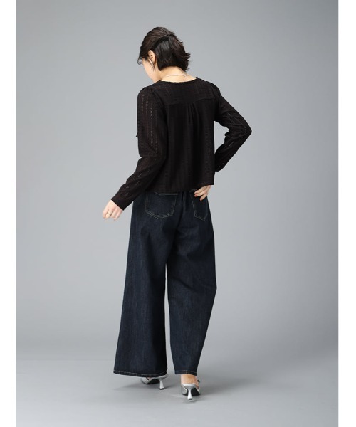 fifth（フィフス）の「スクエアネックフリルティアードトップス（Tシャツ/カットソー・レディース・ブラック/ホワイト・M）」の13枚目の写真