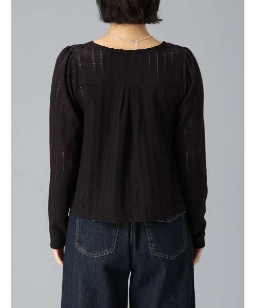 fifth（フィフス）の「スクエアネックフリルティアードトップス（Tシャツ/カットソー・レディース・ブラック/ホワイト・M）」の22枚目の写真