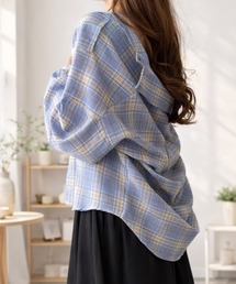ルーズシルエットでこなれ感 チェック柄ルーズシャツ