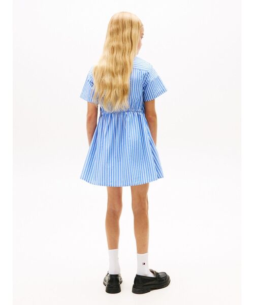 TOMMY HILFIGER（トミーヒルフィガー）の「POPLIN STRIPES SHIRT DRESS（ワンピース・キッズ・ピンク/ブルー・140cm/150cm/160cm/130cm）」の5枚目の写真