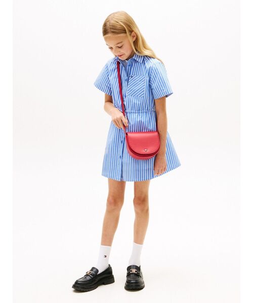TOMMY HILFIGER（トミーヒルフィガー）の「POPLIN STRIPES SHIRT DRESS（ワンピース・キッズ・ピンク/ブルー・140cm/150cm/160cm/130cm）」の8枚目の写真
