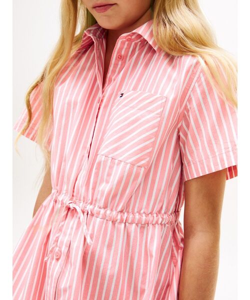 TOMMY HILFIGER（トミーヒルフィガー）の「POPLIN STRIPES SHIRT DRESS（ワンピース・キッズ・ピンク/ブルー・140cm/150cm/160cm/130cm）」の10枚目の写真