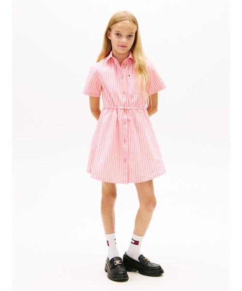 TOMMY HILFIGER（トミーヒルフィガー）の「POPLIN STRIPES SHIRT DRESS（ワンピース・キッズ・ピンク/ブルー・140cm/150cm/160cm/130cm）」の13枚目の写真