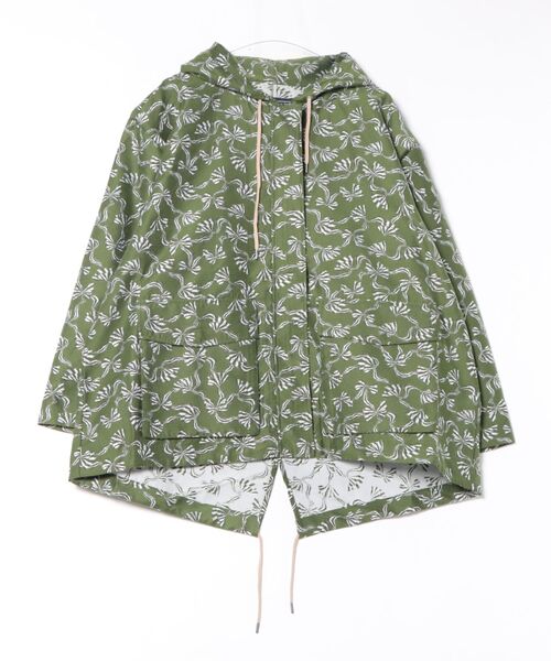 many men many mind(メニーメンメニーマインド)の「★many men many mind★ルーズシルエット総柄ミドル丈モッズコート(モッズコート・メンズ・グリーン・LARGE/MEDIUM)」の1枚目の写真