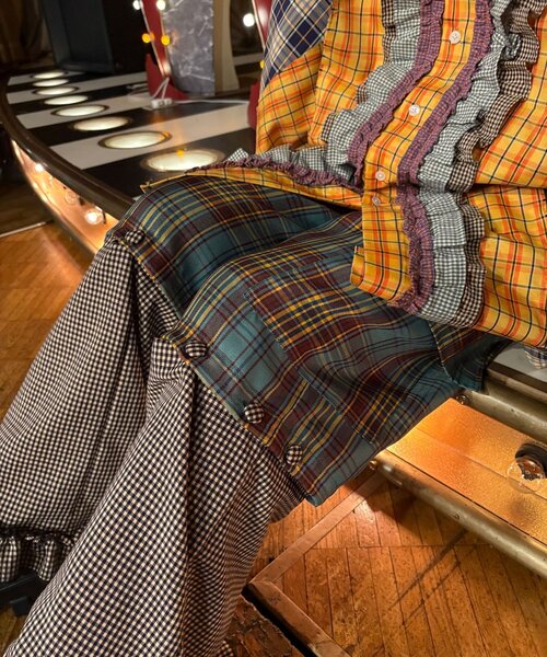 CIAOPANIC（チャオパニック）の「【I’ｍ×CIAOPANIC】変身レイヤードチェックパンツ（その他パンツ・レディース・グリーン/ピンク・ONE SIZE）」の17枚目の写真