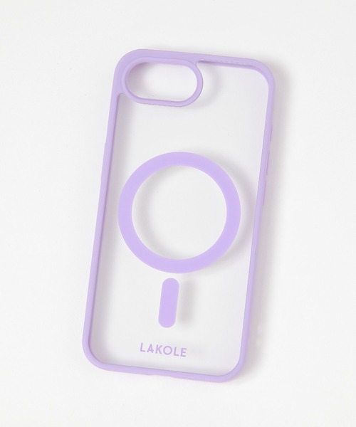 LAKOLE（ラコレ）の「MSiPhoneケース[iPhone16e] / 660691（スマホケース/カバー・レディース・アイボリー/パープル/チャコール・FREE）」の3枚目の写真