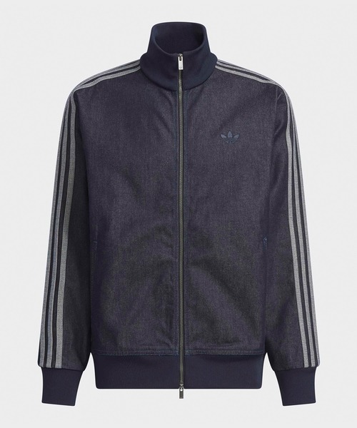 adidas(アディダス)の「adidas/アディダス DNM FB TT トレフォイルロゴ スタンドネック デニムジャケット 2026年春夏(デニムジャケット・メンズ・ブラック・S/M/L/XL)」の2枚目の写真