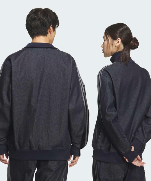 adidas(アディダス)の「adidas/アディダス DNM FB TT トレフォイルロゴ スタンドネック デニムジャケット 2026年春夏(デニムジャケット・メンズ・ブラック・S/M/L/XL)」の7枚目の写真