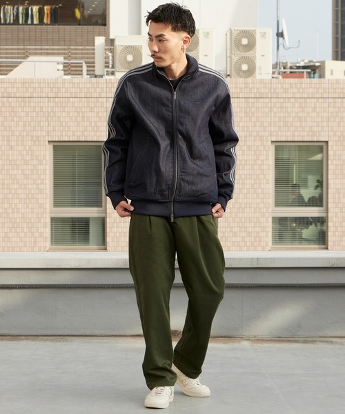 adidas(アディダス)の「adidas/アディダス DNM FB TT トレフォイルロゴ スタンドネック デニムジャケット 2026年春夏(デニムジャケット・メンズ・ブラック・S/M/L/XL)」の13枚目の写真