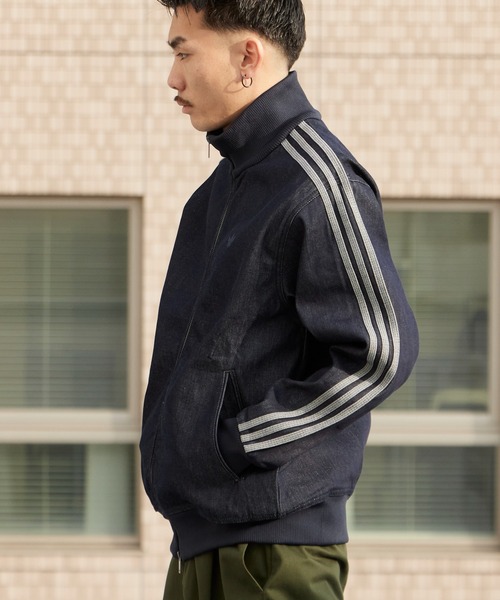 adidas(アディダス)の「adidas/アディダス DNM FB TT トレフォイルロゴ スタンドネック デニムジャケット 2026年春夏(デニムジャケット・メンズ・ブラック・S/M/L/XL)」の11枚目の写真