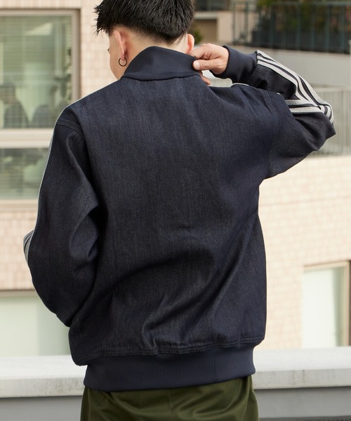 adidas(アディダス)の「adidas/アディダス DNM FB TT トレフォイルロゴ スタンドネック デニムジャケット 2026年春夏(デニムジャケット・メンズ・ブラック・S/M/L/XL)」の12枚目の写真