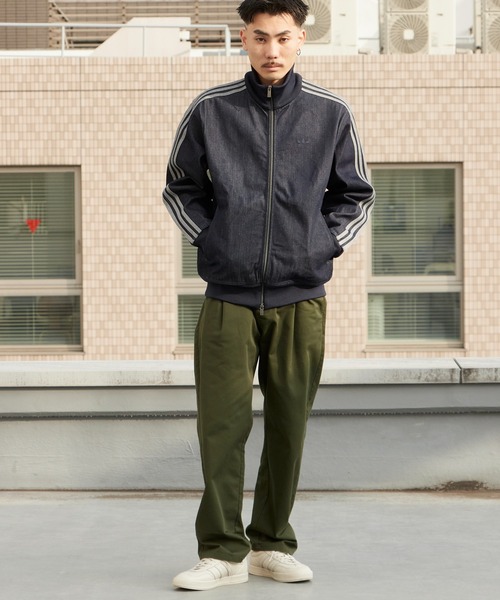 adidas(アディダス)の「adidas/アディダス DNM FB TT トレフォイルロゴ スタンドネック デニムジャケット 2026年春夏(デニムジャケット・メンズ・ブラック・S/M/L/XL)」の14枚目の写真