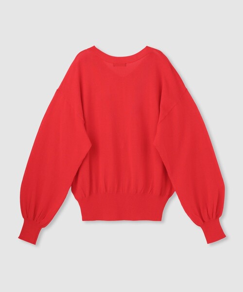 allureville（アルアバイル）の「コットンシルクVネックプルオーバー（ニット/セーター・レディース・ネイビー/オフホワイト・2）」の7枚目の写真