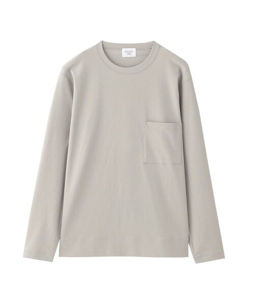 MACKINTOSH PHILOSOPHY(マッキントッシュ フィロソフィー)の「ブリテック クルーネックロンT ドライフラットストレッチクロス(Tシャツ/カットソー・メンズ・ブラック/ホワイト/ホワイト系その他/ダークネイビー・38/40)」の3枚目の写真