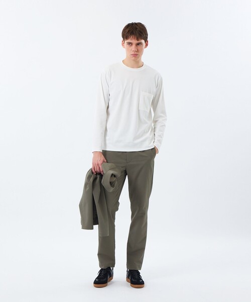 MACKINTOSH PHILOSOPHY(マッキントッシュ フィロソフィー)の「ブリテック クルーネックロンT ドライフラットストレッチクロス(Tシャツ/カットソー・メンズ・ブラック/ホワイト/ホワイト系その他/ダークネイビー・38/40)」の5枚目の写真