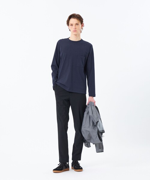 MACKINTOSH PHILOSOPHY(マッキントッシュ フィロソフィー)の「ブリテック クルーネックロンT ドライフラットストレッチクロス(Tシャツ/カットソー・メンズ・ブラック/ホワイト/ホワイト系その他/ダークネイビー・38/40)」の7枚目の写真