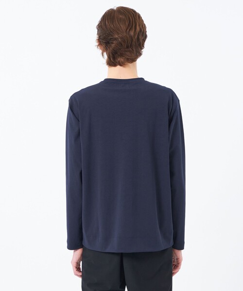 MACKINTOSH PHILOSOPHY(マッキントッシュ フィロソフィー)の「ブリテック クルーネックロンT ドライフラットストレッチクロス(Tシャツ/カットソー・メンズ・ブラック/ホワイト/ホワイト系その他/ダークネイビー・38/40)」の10枚目の写真