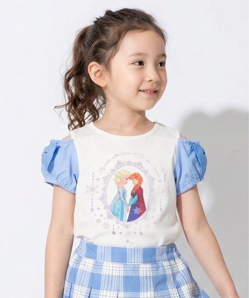 ディズニー プリンセス / リボンパフスリーブTシャツ 1429K（Tシャツ
