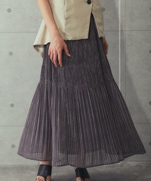 プリーツロングスカート