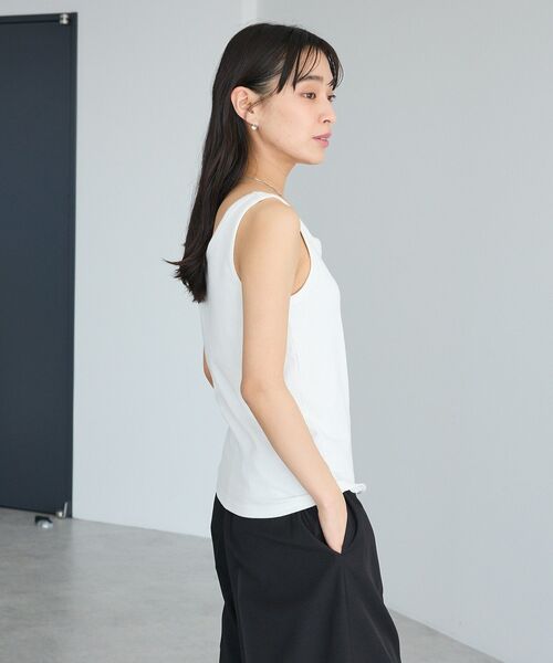 CRAFT STANDARD BOUTIQUE(クラフトスタンダードブティック)の「前後2WAYタンクトップインナー(キャミソール・レディース・ホワイト/ベージュ/ブラック・M/L)」の12枚目の写真