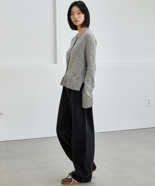 MALOUPE（マロップ）の「9151 カーブドカラー デニムパンツ (ブラック)（デニムパンツ・レディース・ブラック・26/28/30）」の8枚目の写真
