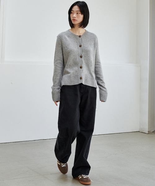 MALOUPE（マロップ）の「9151 カーブドカラー デニムパンツ (ブラック)（デニムパンツ・レディース・ブラック・26/28/30）」の9枚目の写真