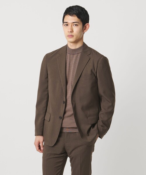 UNITED ARROWS（ユナイテッドアローズ）の「ウールルック 2ボタン シングル テーラードジャケット UA COZY　ウォッシャブル　ヨコストレッチ（テーラードジャケット・メンズ・モカ/ダークグレー・XL/L/M）」の3枚目の写真