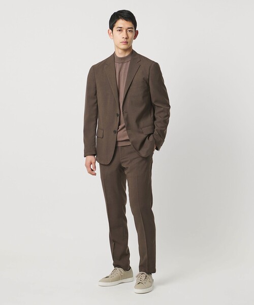 UNITED ARROWS（ユナイテッドアローズ）の「ウールルック 2ボタン シングル テーラードジャケット UA COZY　ウォッシャブル　ヨコストレッチ（テーラードジャケット・メンズ・モカ/ダークグレー・XL/L/M）」の4枚目の写真