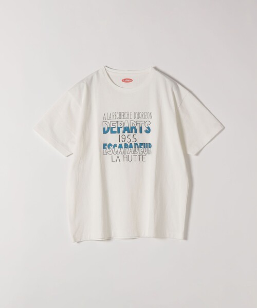 SHIPS any(シップス エニィ)の「【SHIPS any別注】La Hutte:〈洗濯機可能〉デザイン ロゴ プリント TEE 26SS(Tシャツ/カットソー・レディース・ブラウン/ホワイト系2/ホワイト系1/ピンク・ONE SIZE)」の20枚目の写真