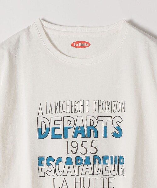 SHIPS any(シップス エニィ)の「【SHIPS any別注】La Hutte:〈洗濯機可能〉デザイン ロゴ プリント TEE 26SS(Tシャツ/カットソー・レディース・ブラウン/ホワイト系2/ホワイト系1/ピンク・ONE SIZE)」の19枚目の写真