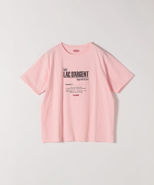 SHIPS any(シップス エニィ)の「【SHIPS any別注】La Hutte:〈洗濯機可能〉デザイン ロゴ プリント TEE 26SS(Tシャツ/カットソー・レディース・ブラウン/ホワイト系2/ホワイト系1/ピンク・ONE SIZE)」の10枚目の写真