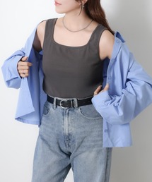 【カッブ付き】スクエアタンクトップ